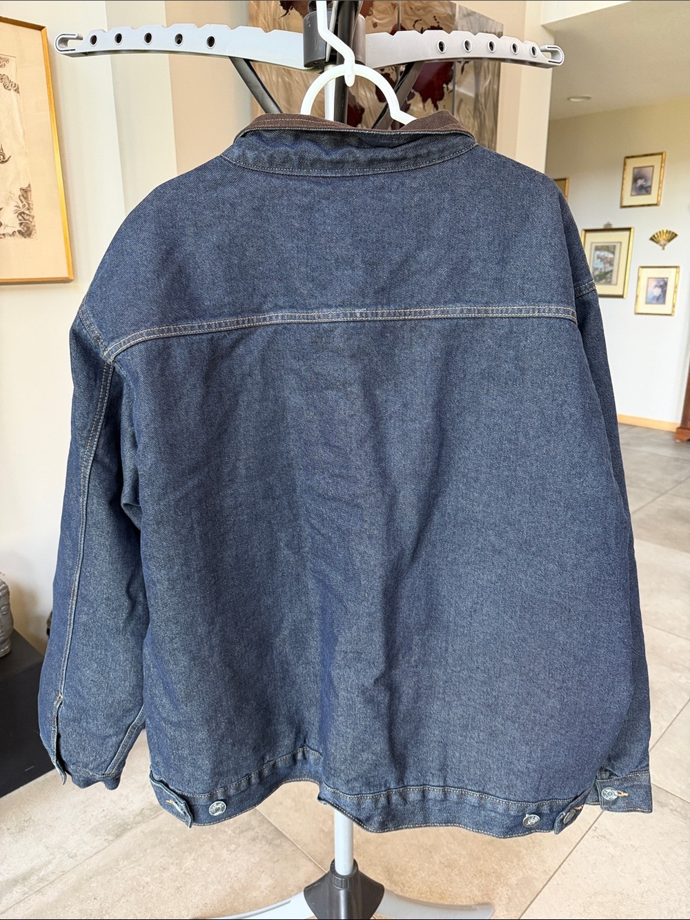 New Guide Gear Quilt Lined Blue Denim Jacket with Brown Corduroy Collar - 2XL - Picture 9 of 9